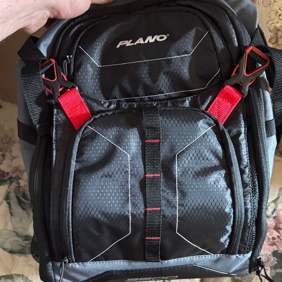 Plano Black and Red Men's Fishing Backpack - Picture 1 of 5